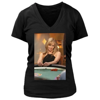 Jennie Garth Women's Deep V-Neck TShirt