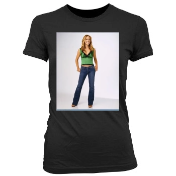 Jennie Garth Women's Junior Cut Crewneck T-Shirt