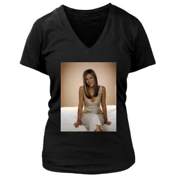 Jennifer Aniston Women's Deep V-Neck TShirt