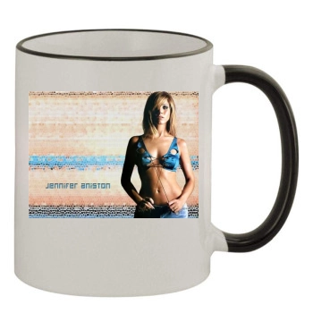 Jennifer Aniston 11oz Colored Rim & Handle Mug