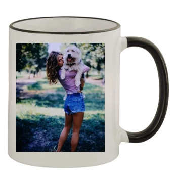 Jennifer Aniston 11oz Colored Rim & Handle Mug