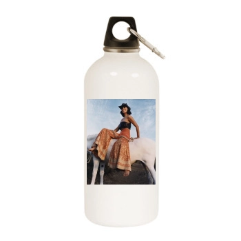 Jennifer Beals White Water Bottle With Carabiner