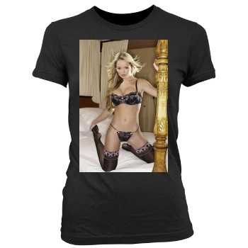 Jennifer Ellison Women's Junior Cut Crewneck T-Shirt