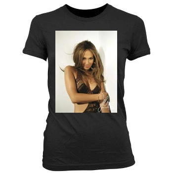 Jennifer Lopez Women's Junior Cut Crewneck T-Shirt