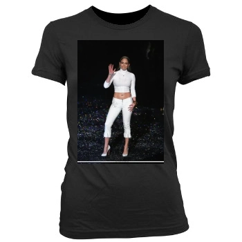 Jennifer Lopez Women's Junior Cut Crewneck T-Shirt