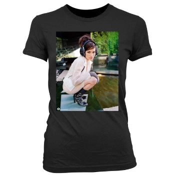 Jennifer Lopez Women's Junior Cut Crewneck T-Shirt