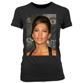 Jennifer Lopez Women's Junior Cut Crewneck T-Shirt