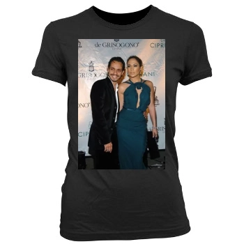 Jennifer Lopez Women's Junior Cut Crewneck T-Shirt