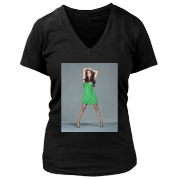 Jennifer Lopez Women's Deep V-Neck TShirt