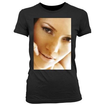 Jennifer Lopez Women's Junior Cut Crewneck T-Shirt