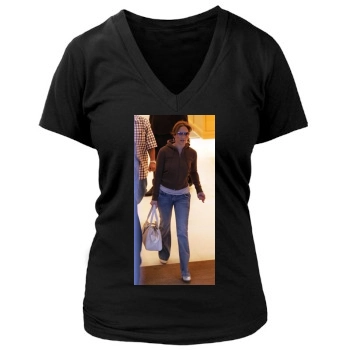 Jennifer Lopez Women's Deep V-Neck TShirt