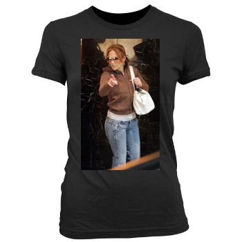 Jennifer Lopez Women's Junior Cut Crewneck T-Shirt