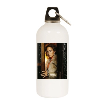 Jennifer Lopez White Water Bottle With Carabiner