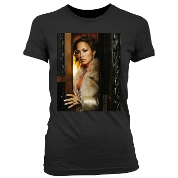 Jennifer Lopez Women's Junior Cut Crewneck T-Shirt