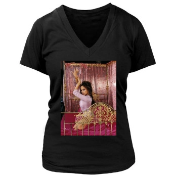 Jennifer Lopez Women's Deep V-Neck TShirt