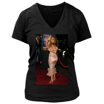 Jennifer Lopez Women's Deep V-Neck TShirt