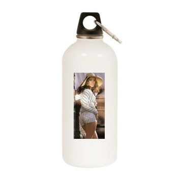 Jennifer Lopez White Water Bottle With Carabiner