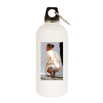 Jennifer Lopez White Water Bottle With Carabiner