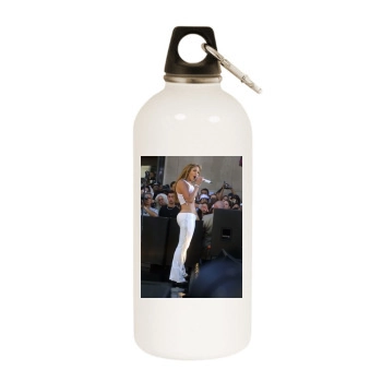 Jennifer Lopez White Water Bottle With Carabiner