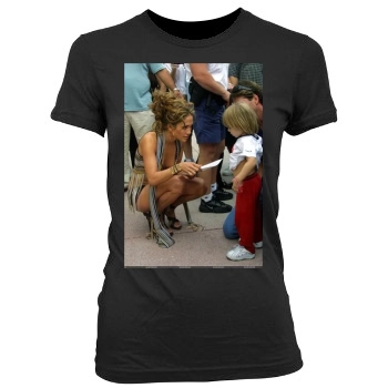 Jennifer Lopez Women's Junior Cut Crewneck T-Shirt