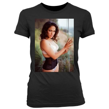 Jennifer Lopez Women's Junior Cut Crewneck T-Shirt