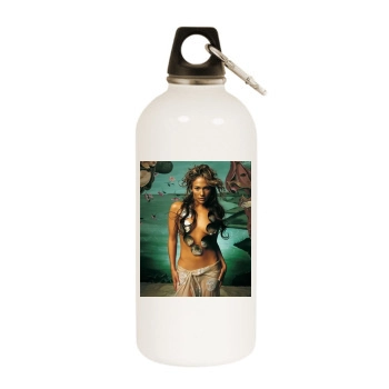 Jennifer Lopez White Water Bottle With Carabiner