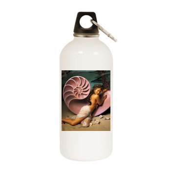 Jennifer Lopez White Water Bottle With Carabiner