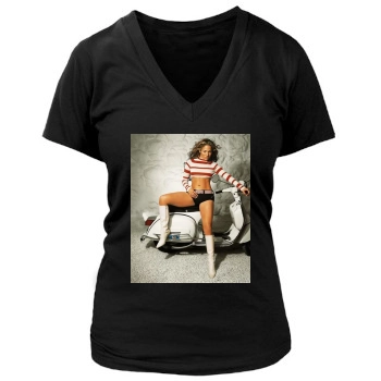 Jennifer Lopez Women's Deep V-Neck TShirt