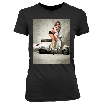 Jennifer Lopez Women's Junior Cut Crewneck T-Shirt