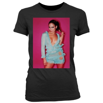 Jennifer Lopez Women's Junior Cut Crewneck T-Shirt