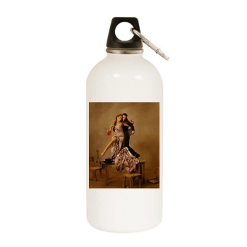 Jennifer Lopez White Water Bottle With Carabiner