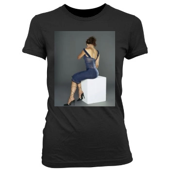 Jennifer Lopez Women's Junior Cut Crewneck T-Shirt