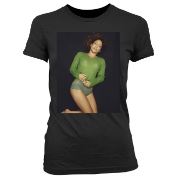 Jennifer Lopez Women's Junior Cut Crewneck T-Shirt