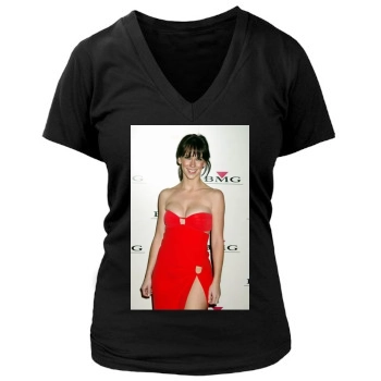 Jennifer Love Hewitt Women's Deep V-Neck TShirt