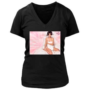 Jennifer Love Hewitt Women's Deep V-Neck TShirt