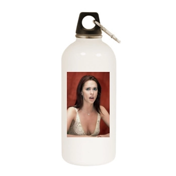 Jennifer Love Hewitt White Water Bottle With Carabiner