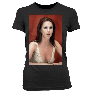 Jennifer Love Hewitt Women's Junior Cut Crewneck T-Shirt