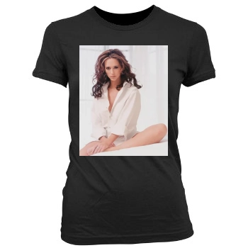 Jennifer Love Hewitt Women's Junior Cut Crewneck T-Shirt