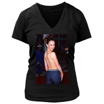 Jennifer Love Hewitt Women's Deep V-Neck TShirt