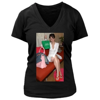 Jennifer Love Hewitt Women's Deep V-Neck TShirt