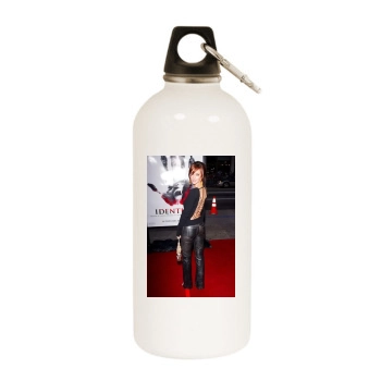 Jennifer Love Hewitt White Water Bottle With Carabiner