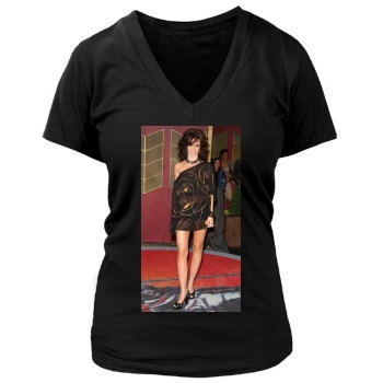 Jennifer Love Hewitt Women's Deep V-Neck TShirt