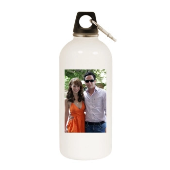 Jennifer Love Hewitt White Water Bottle With Carabiner