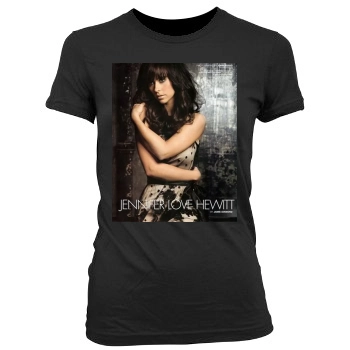 Jennifer Love Hewitt Women's Junior Cut Crewneck T-Shirt