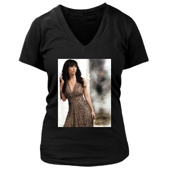 Jennifer Love Hewitt Women's Deep V-Neck TShirt