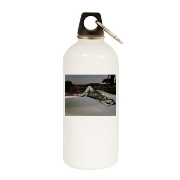 Jennifer Love Hewitt White Water Bottle With Carabiner