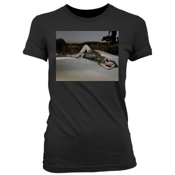 Jennifer Love Hewitt Women's Junior Cut Crewneck T-Shirt