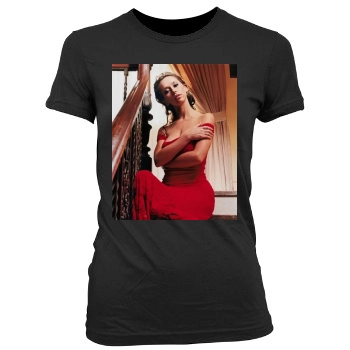 Jennifer Love Hewitt Women's Junior Cut Crewneck T-Shirt