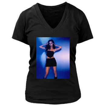 Jennifer Love Hewitt Women's Deep V-Neck TShirt