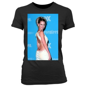 Jennifer Love Hewitt Women's Junior Cut Crewneck T-Shirt